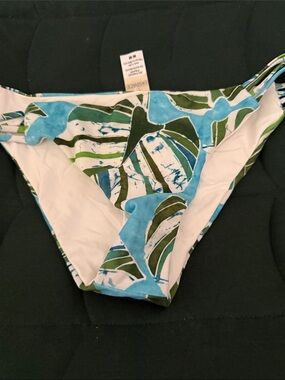 l*space Blue & Green Tropical Leaf Bikini Bottom